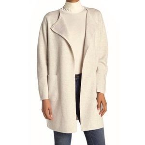 J. Crew Juliette Colorless Longline Sweater Cardigan Linen Blend Size Large